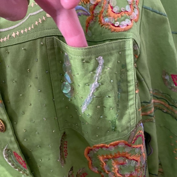 Julia Kim Blazer Jacket lime green size XL - Picture 3 of 9